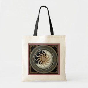 Sun and Moon Pagan Wheel Tote Bag