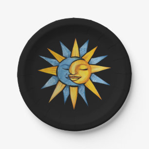 Sun and Moon           Paper Plate