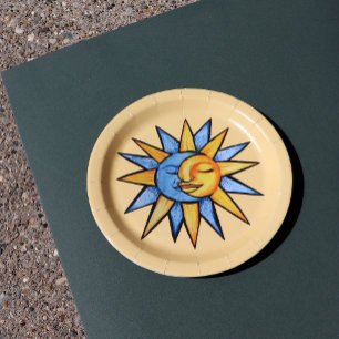 Sun and Moon Paper Plate