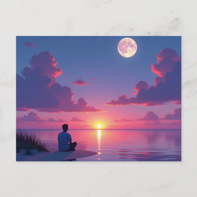 Sun and moon postcard (Front)