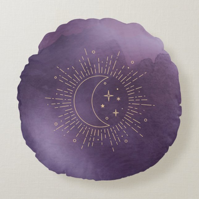 Sun and Moon Round Cushion (Front)