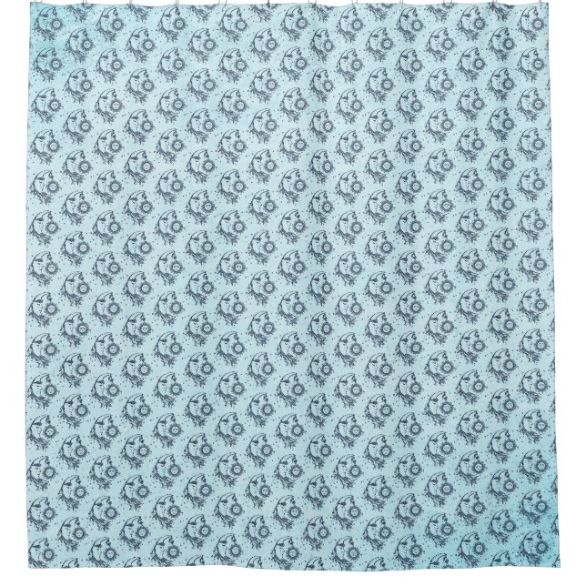 Sun and Moon Shower Curtain (Front)