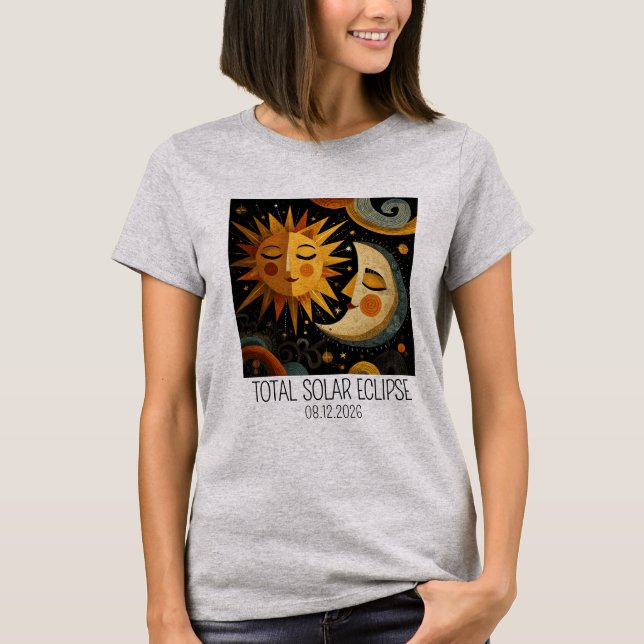 Sun and Moon Solar Eclipse T-Shirt (Front)