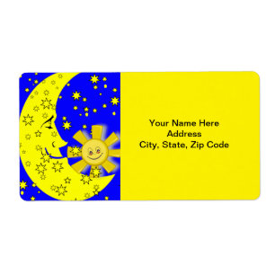 Sun and Moon Stars Labels