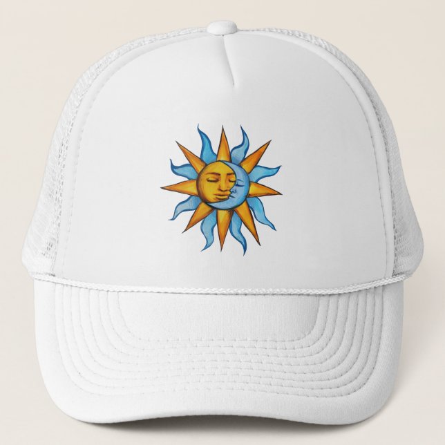 Sun and Moon Sunshine MoonChild                    Trucker Hat (Front)