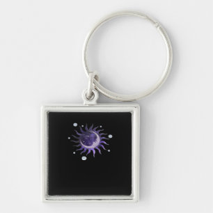 Sun And Moon Whimsigothic Gothic Witchy Witch Key Ring