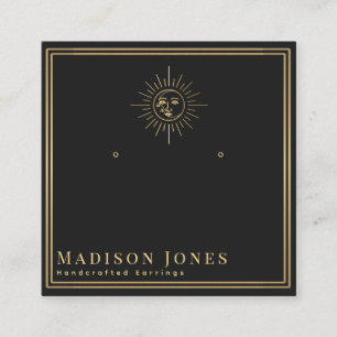 Sun and Moon Witchy Stud Earring Display Card