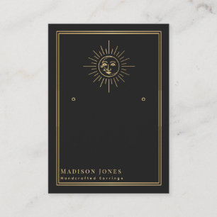 Sun and Moon Witchy Stud Earring Display Card