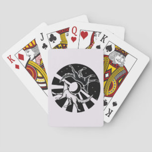 Sun and Moon Wolves Playing Cards