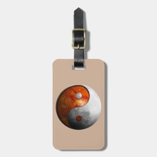 Sun and Moon Yin Yang Luggage Tag