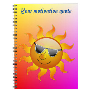 Sun and motivation for the day notebook