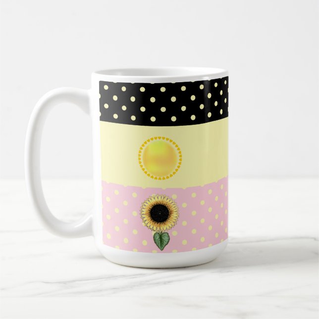 Sun and Polka Dots Coffee Mug (Left)