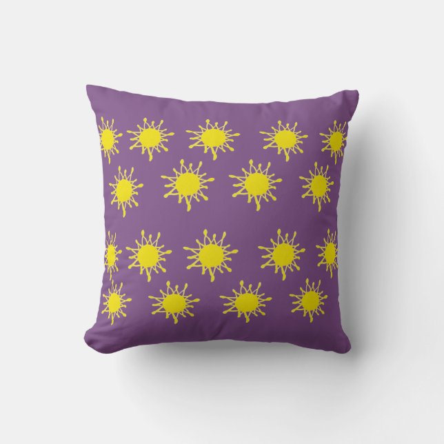 Sun and purple Throw Cushion (Front)