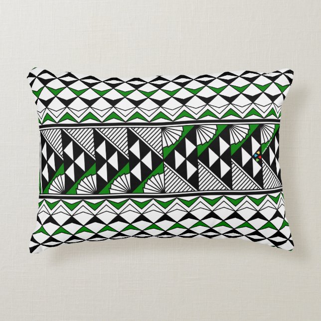 Sun and Rain in Green Decorative Cushion (Front)