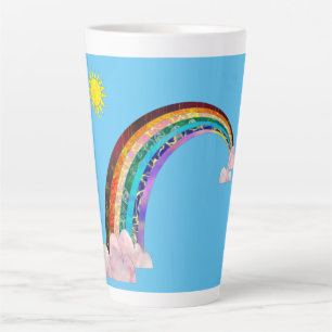 Sun and rainbow 2 latte mug