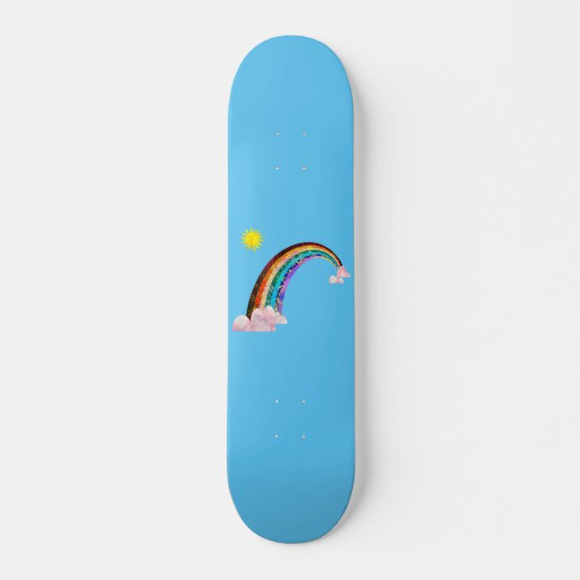 Sun and rainbow 2 skateboard (Front)
