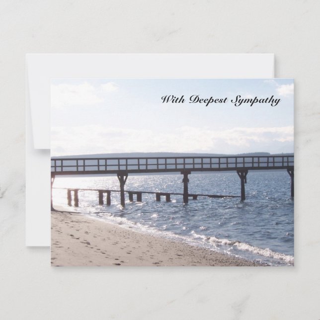 Sun and Sea Bible Verse Sympathy Card (Front)
