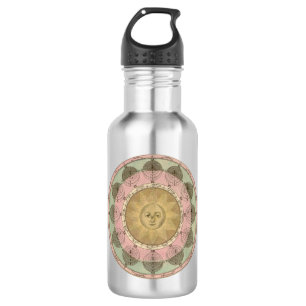 Sun and Seasons Detail from Antique Map circa 1780 532 Ml Water Bottle