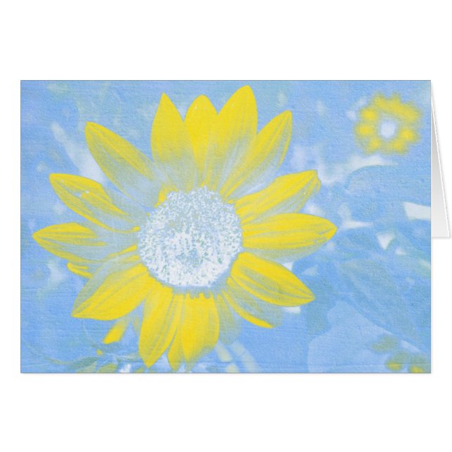 Sun and Sky Sunflower Card (Front Horizontal)
