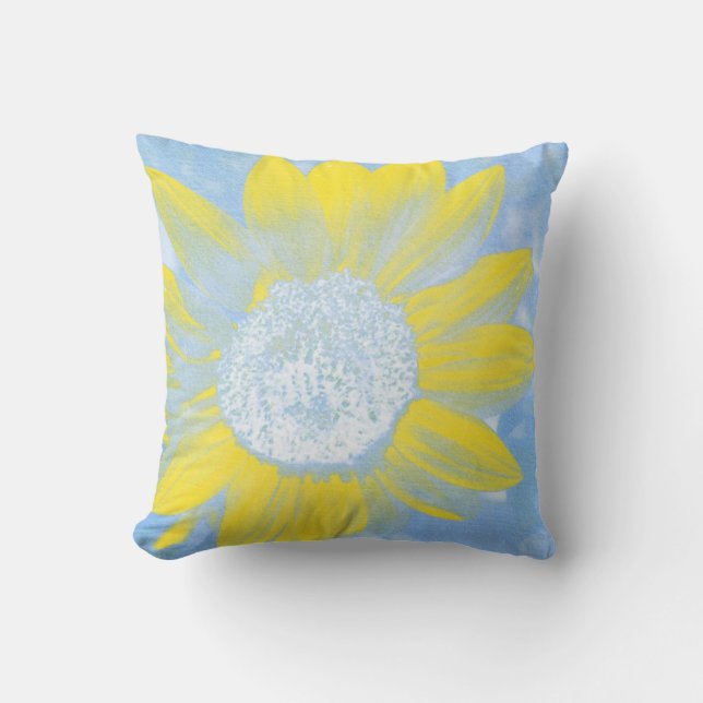 Sun and Sky Sunflower Cushion (Front)