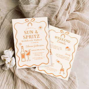 Sun and Spritz Bachelorette Party Invitation