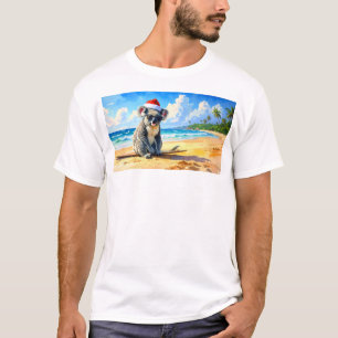 Sun and Surf Koala Santa Hat T-Shirt