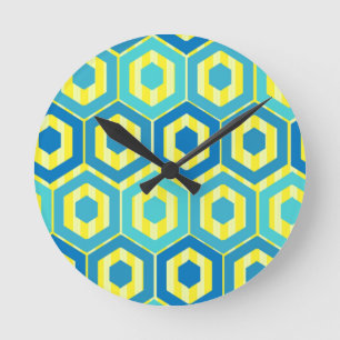 Sun and Surf  Round Clock