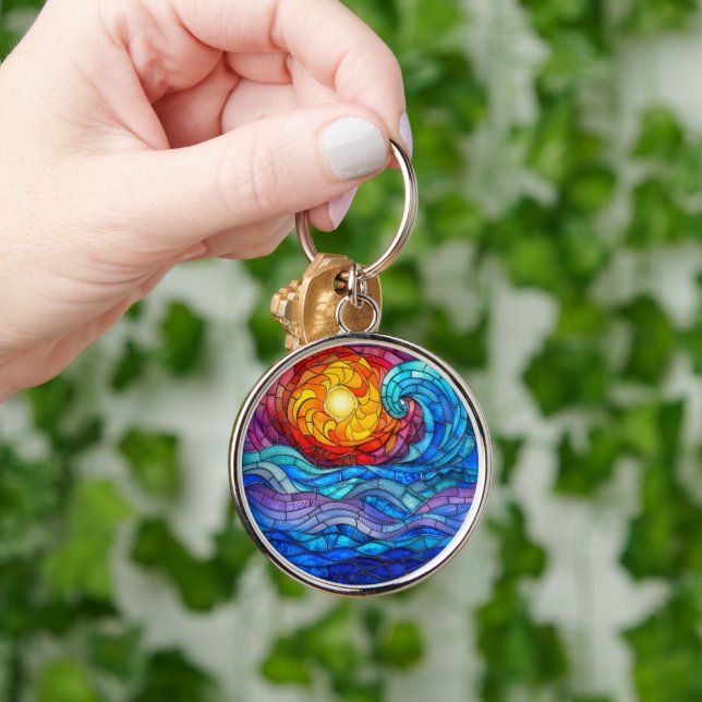 Sun and Waves Keychain (Hand)