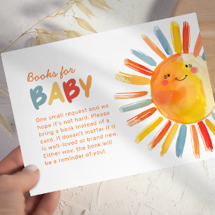 Sun Baby Shower Book Request Enclosure Card