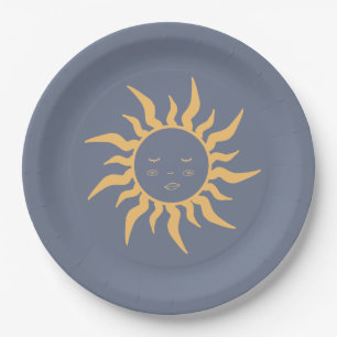 Sun Baby Shower paper plates