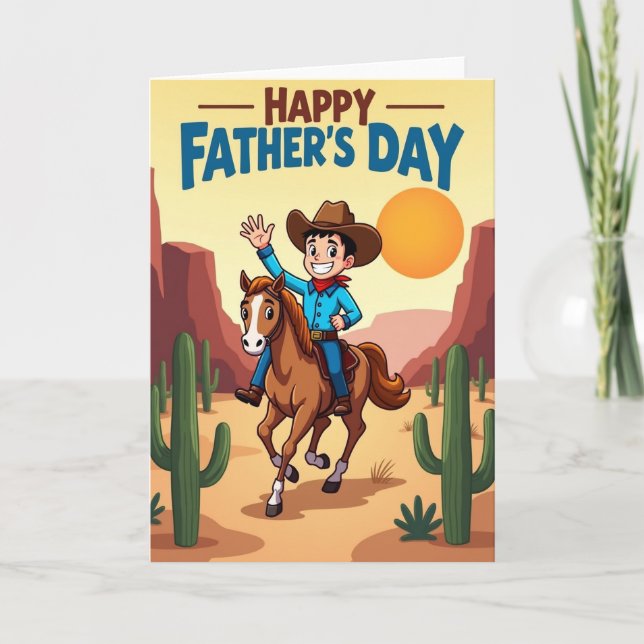 Sun Baked Fathers Day Scene Card (Front)