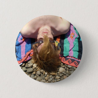 Sun Bathing 6 Cm Round Badge