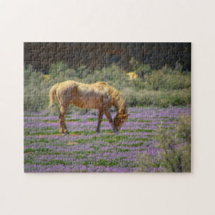 sun bathing in a flower field jigsaw puzzle
