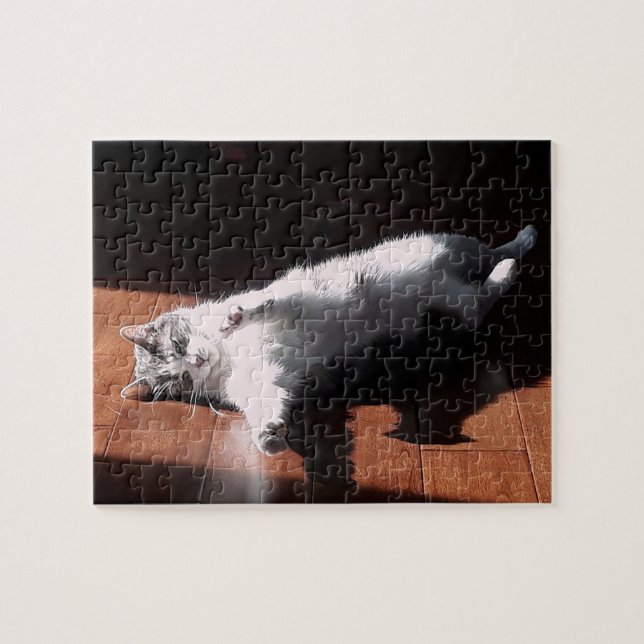 sun bathing Kitty Jigsaw Puzzle (Horizontal)