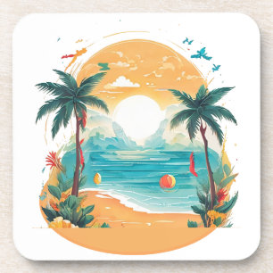 Sun Beach palm tree Coaster