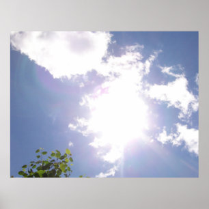 Sun Beam and Clouds Poster