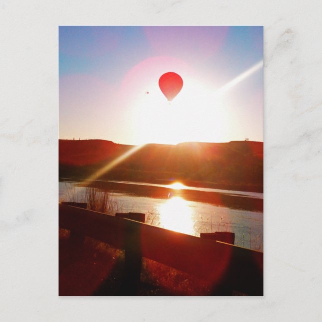 Sun beam, Hot air balloon Postcard (Front)