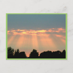 Sun Beams Through Clouds Postcard