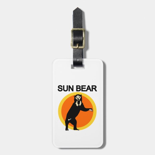 Sun Bear Luggage Tag (Front Vertical)