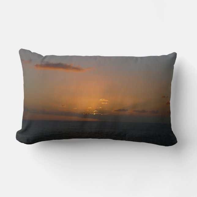 Sun Behind Clouds II Seascape Lumbar Cushion (Front)