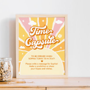 Sun Birthday Party Girl Time Capsule Poster