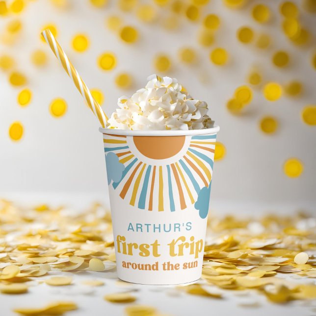 Sun Birthday Party Paper Cups (Creator Uploaded)