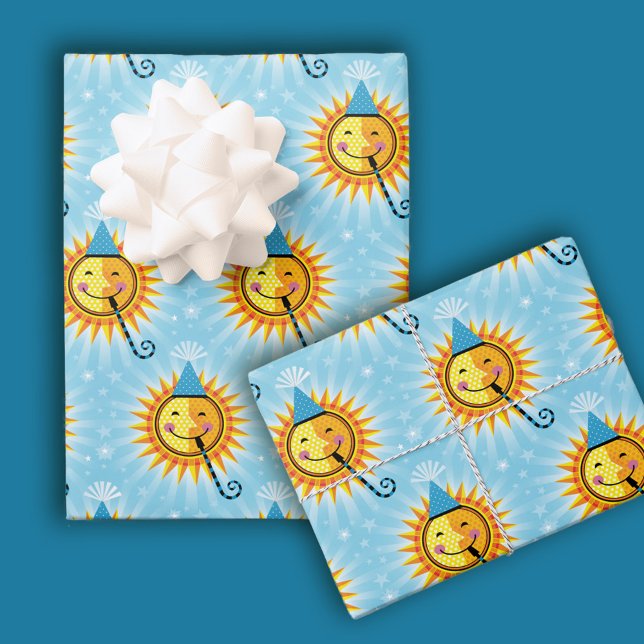 Sun Birthday Wrapping Paper (Creator Uploaded)
