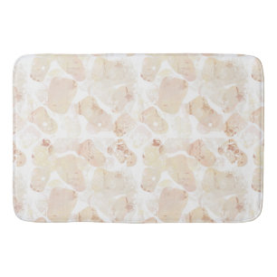 Sun-Bleached Coastal Blooms - Abstract Watercolor  Bath Mat