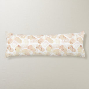 Sun-Bleached Coastal Blooms - Abstract Watercolor  Body Cushion
