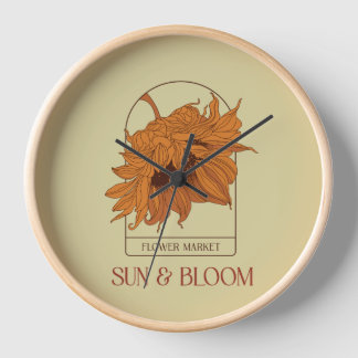 Sun & Bloom Clock