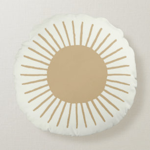 Sun boho nursery pillow in tan