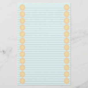 Sun Border stationery-optional lines Stationery