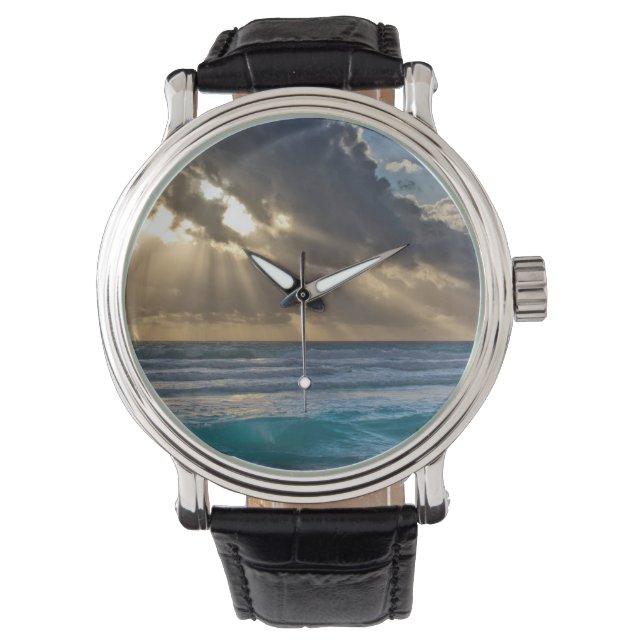 Sun Breaking Through Clouds Over Sea Watch (Front)