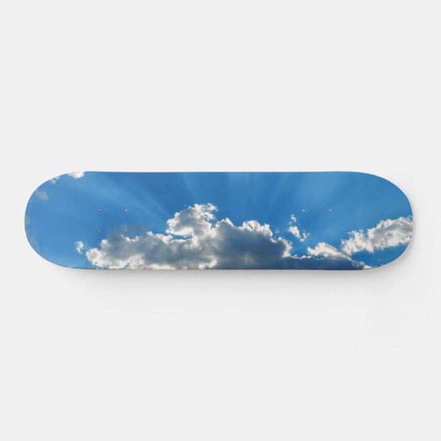 Sun Breaking Through Clouds Skateboard (Horz)